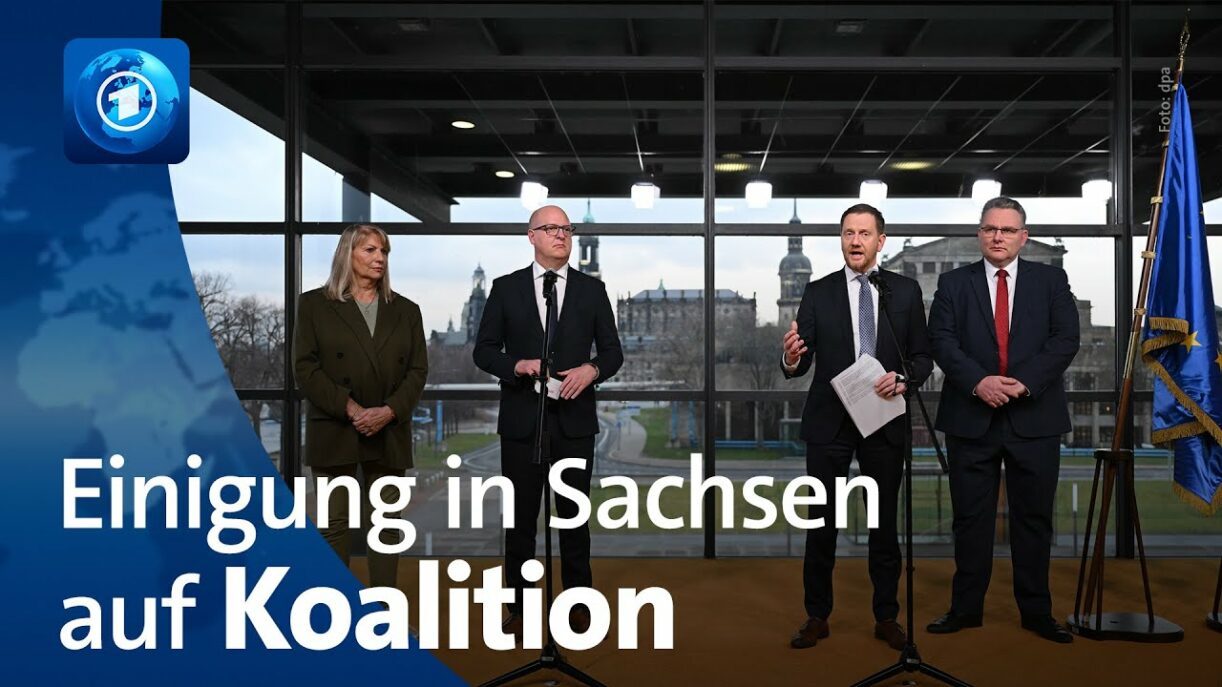 CDU und SPD in Sachsen stellen Koalitionsvertrag vor