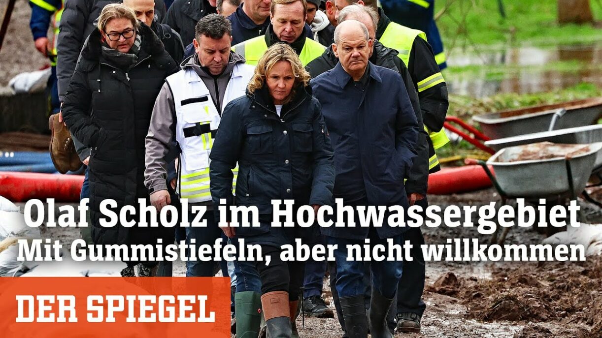 Hochwasser: Olaf Scholz bei Besuch in Sachsen-Anhalt bepöbelt | DER SPIEGEL