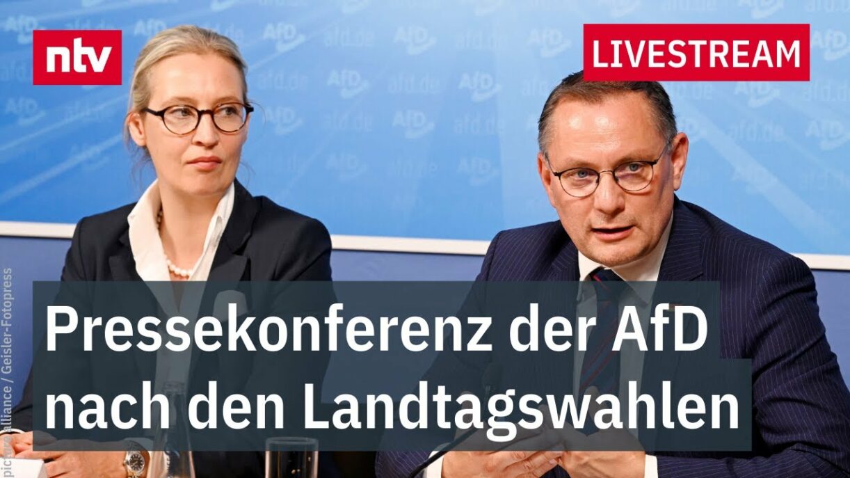 LIVE: Pressekonferenz der AfD nach den Landtagswahlen in Thüringen und Sachsen