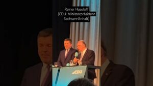 CDU-Ministerpräsident Sachsen-Anhalts Reiner Haseloff in Halle auf Wahlkampftour, 18.02.2025 #cdu