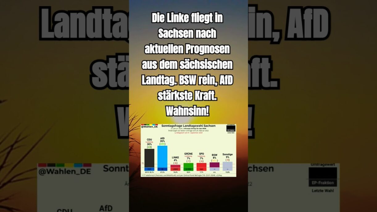 Sachsen wird blau? #shorts #shortsfeed #afd #sachsen #politik #umfrage #deutsch #foryou #fyp