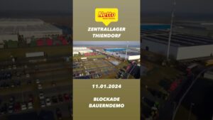 Blokade am 11.01.2024 | "Netto" Zentrallager Thiendorf, Sachsen, Deutschland | #Bauernprotest