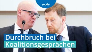 Pressekonferenz zum Ergebnis der Koalitionsverhandlungen in Sachsen | MDR+