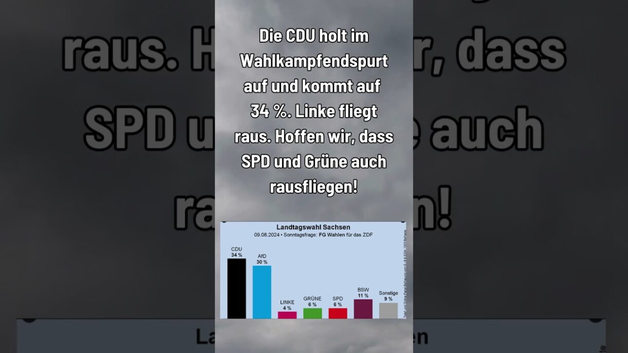 Sachsen Umfrage #shorts #shortsfeed #shortvideo #afd #politik #deutsch #sachsen #foryou #fyp #wahlen