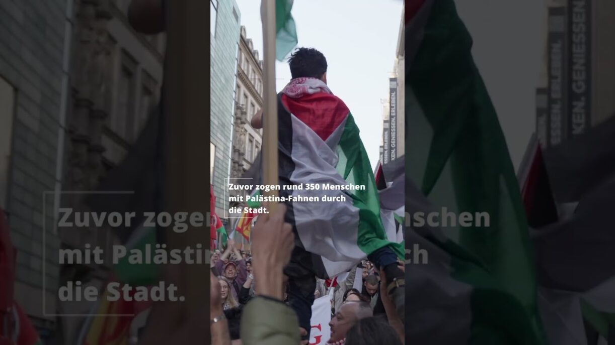 Aufgeheizte Stimmung bei #Palästina-Demo in Leipzig #politik #news #sachsen