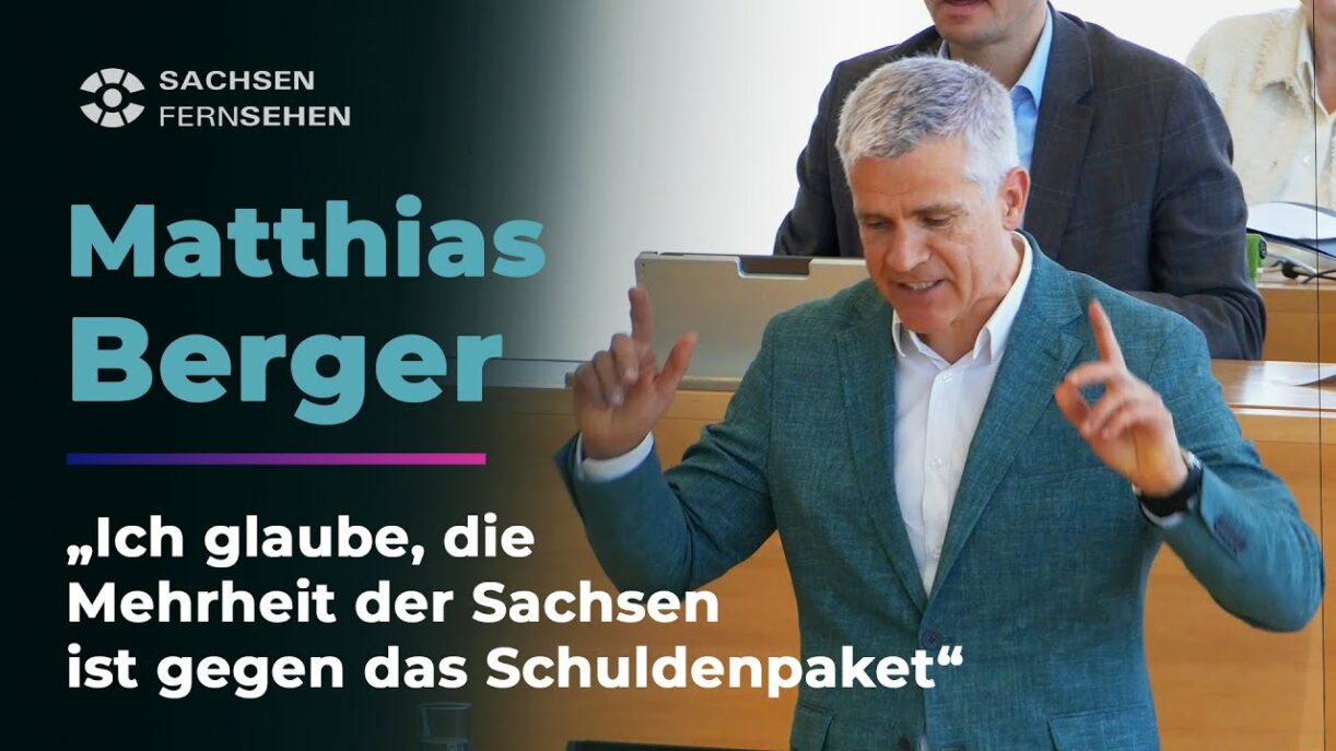 "Nein zum Schuldenpaket!" - Matthias Berger reagiert auf die Forderung der AfD I Sachsen Fernsehen