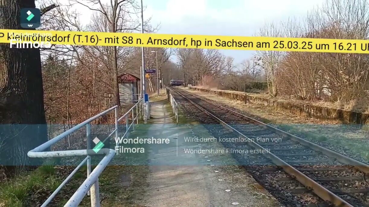 HP kleinröhrsdorf (T.16.1)- mit S8 n. Arnsdorf, hp in Sachsen am 25.03.25 um 16.21 Uhr