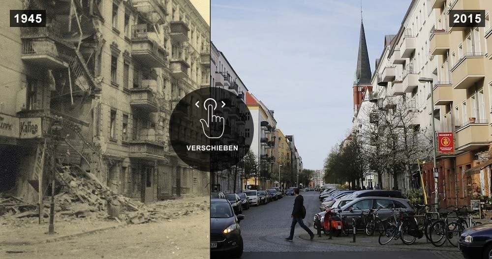 Berlin 1945 und heute. Ein Fotograf zeigt Vorher-Nachher-Bilder.