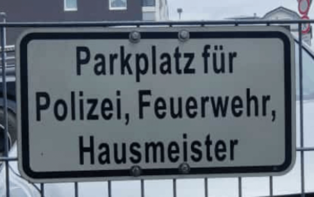 Ich hab heute bei uns in der Stadt dieses Schild gesehen