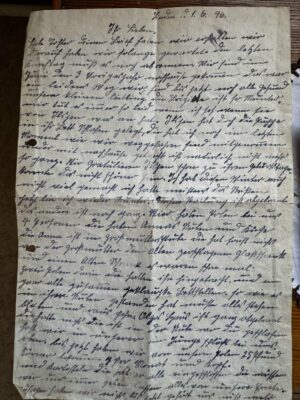 Ich habe hier einen Brief den meine Oma nicht richtig lesen kann, ich leider genau so wenig. Kann das eventuell jemand entziffern?