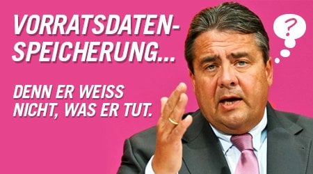 Sigmar Gabriel schiebt Schuld für Vorratsdatenspeicherung auf Schwarz-Gelb