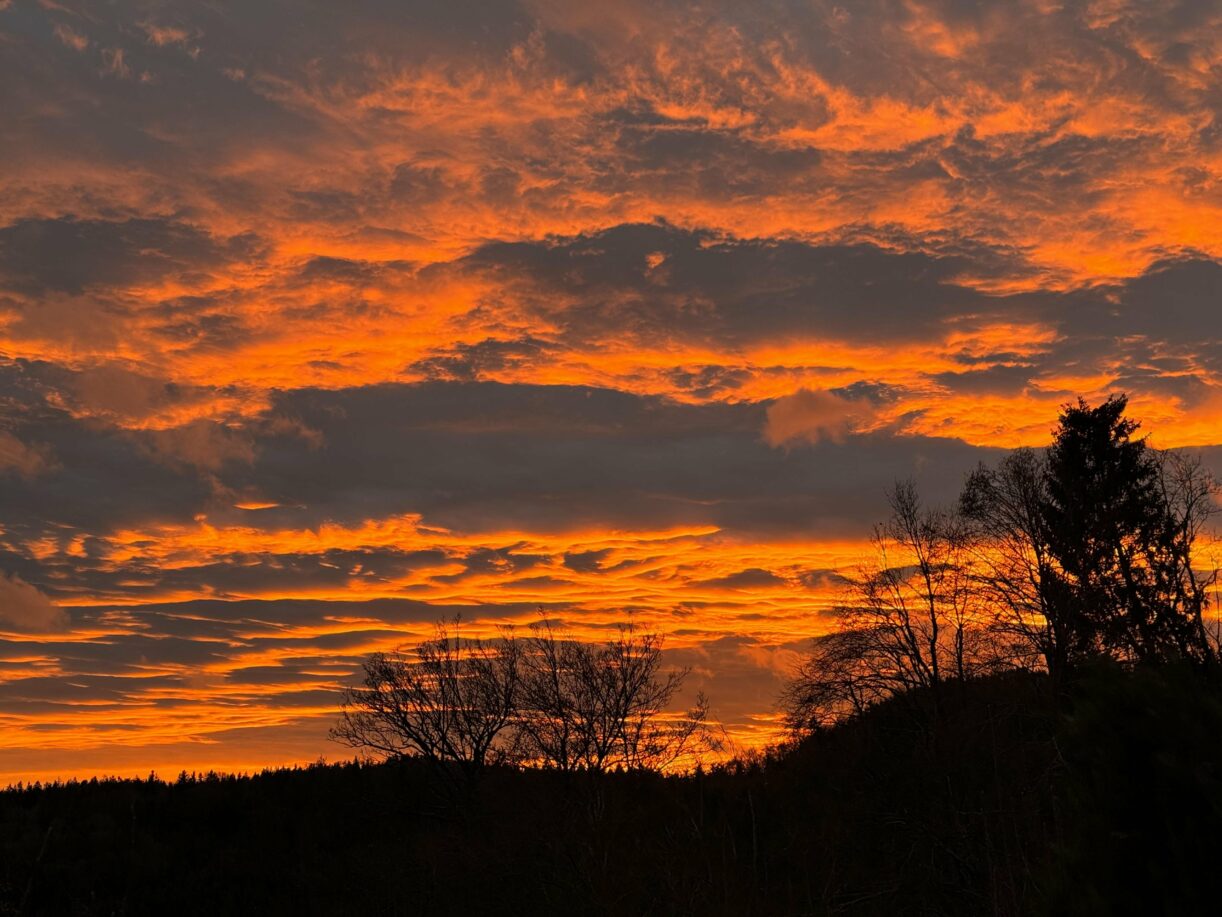 Sonnenuntergang in meinem Heimatdorf