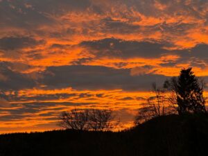 Sonnenuntergang in meinem Heimatdorf