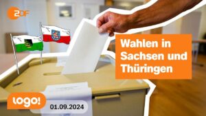 Landtagswahlen in Sachsen und Thüringen: Erste Ergebnisse | logo! Nachrichten vom 01.09.2024