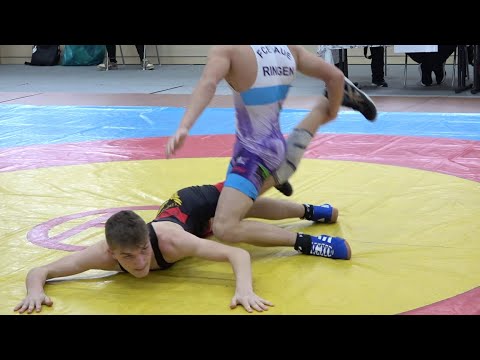 Wrestling / Ringen LM Sachsen 2025 in Plauen, Junioren, 61 kg, Freestyle, Funk - Weiß