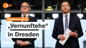 heute journal vom 04.12.2024 Minderheitsregierung in Sachsen, Frankreichs Regierungssturz, Wahlkampf
