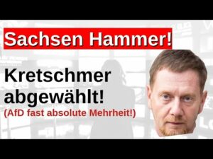 Sachsen Wahlumfrage AfD Absolute Mehrheit fast erreicht! Kretschmer abgewählt CDU verliert massiv