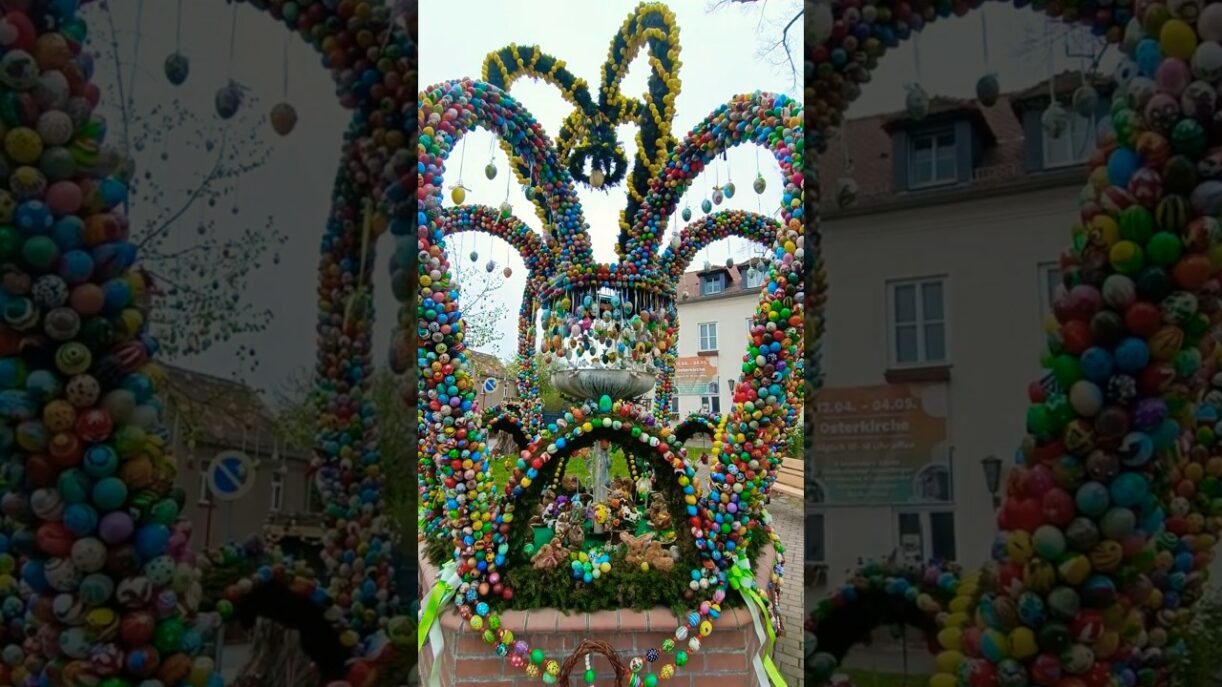 OSTERBRUNNEN Großpösna - Der größte und schönste Osterbrunnen von Sachsen - 2025 - Frohe Ostern!!