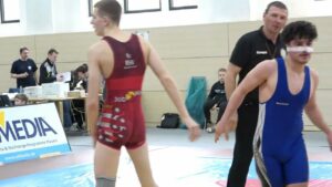 Wrestling / Ringen LM Sachsen 2025 in Plauen, Junioren, 65 kg, Freestyle, Hessel - Alhammoud