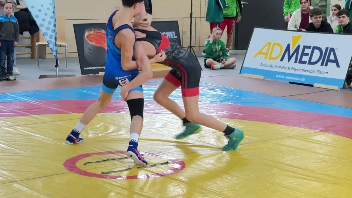 Wrestling / Ringen LM Sachsen 2025 in Plauen, Jugend A, 55 kg, Freestyle, Sell - Tonoyan