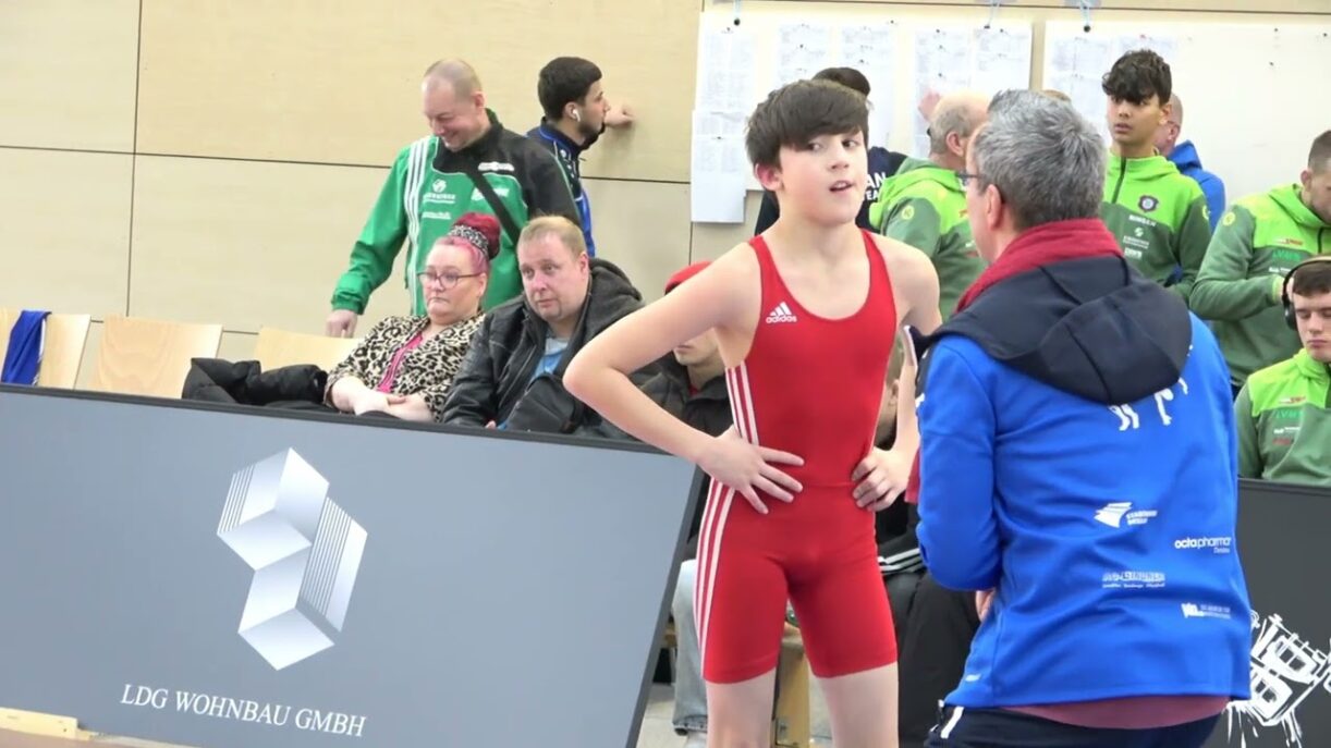 Wrestling / Ringen LM Sachsen 2025 in Plauen, Jugend B, 41 kg, Freestyle, Niemann - Leistner