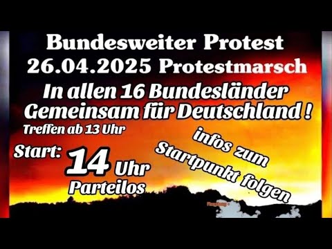 ❗️LIVE ❗️Bundesweiter Protestmarsch in Sachsen, Torgau, 26.04.2025
