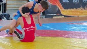 Wrestling / Ringen LM Sachsen 2025 in Plauen, Jugend A, 55 kg, Freestyle, Khadour - Sievert