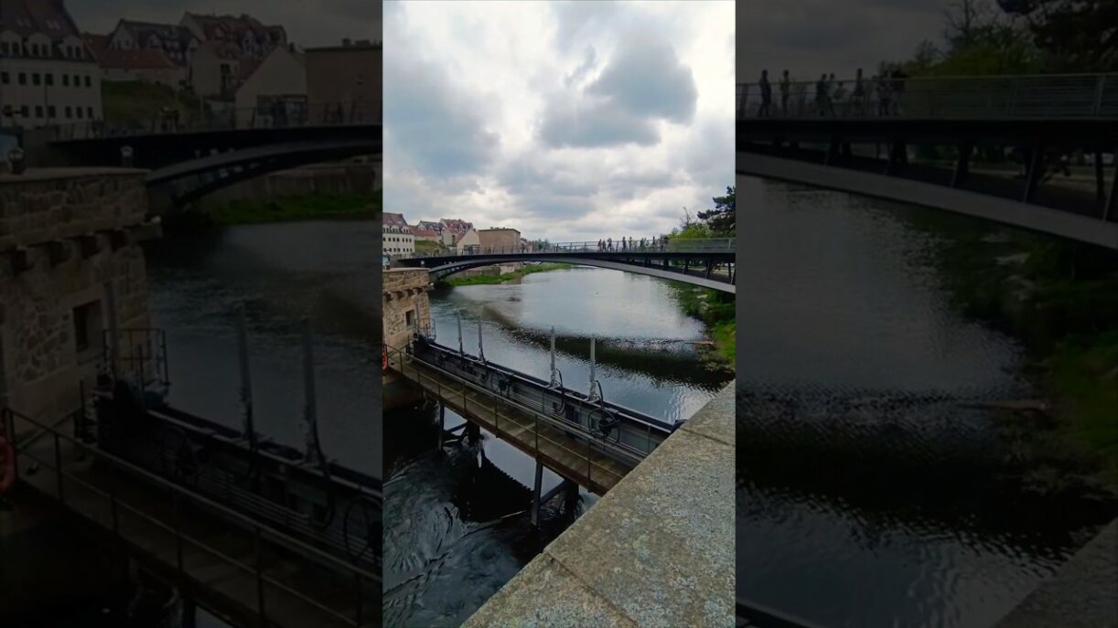 Görlitz Altstadt und Altstadt Brücke über die Lausitzer Neiße