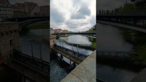 Görlitz Altstadt und Altstadt Brücke über die Lausitzer Neiße