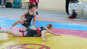Wrestling / Ringen LM Sachsen 2025 in Plauen, Jugend B, 38 kg, Freestyle, Kühne - Omarov