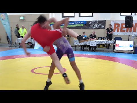 Wrestling / Ringen LM Sachsen 2025 in Plauen, Jugend B, 62 kg, Freestyle, Magamadov - Firozi