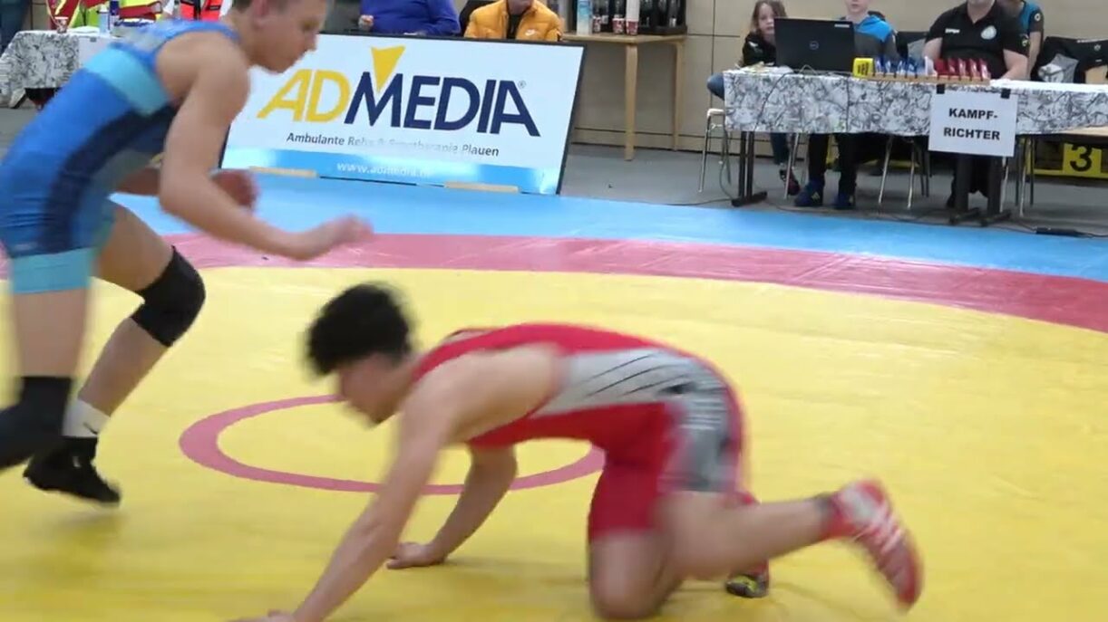 Wrestling / Ringen LM Sachsen 2025 in Plauen, Junioren, 65 kg, Freestyle, Alhammoud - Dobrovolskyi