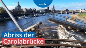 Webcam: Abriss der Carolabrücke in Dresden | MDR+